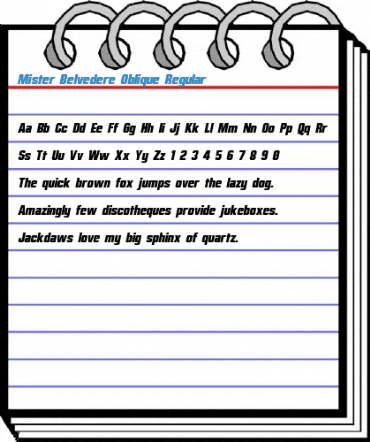 Mister Belvedere Oblique Regular Font