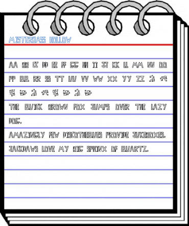 MisterBass hollow Font