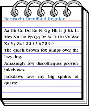 Bernstein-DemiBold Regular Font
