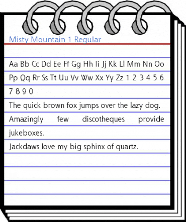 Misty Mountain 1 Regular Font