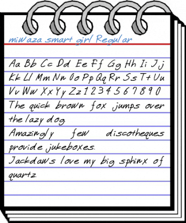 miwaza smart girl Regular Font