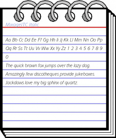 MixageITC Italic Font