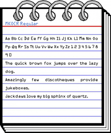 MKOCR Regular Font