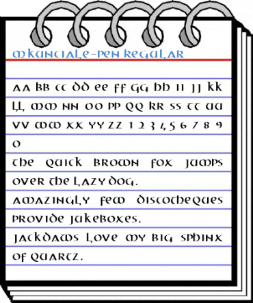 MKUnCiale-Pen Regular Font