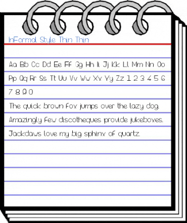 InFormal Style Thin Thin Font