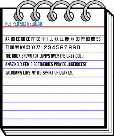 MLB Red Sox Regular Font