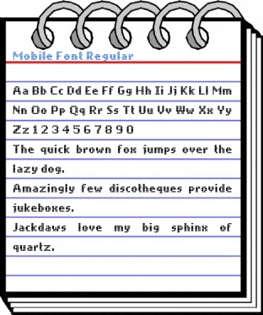 Mobile Font Regular Font