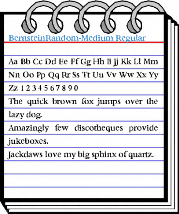 BernsteinRandom-Medium Regular Font