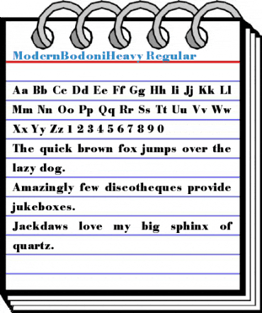 ModernBodoniHeavy Regular Font