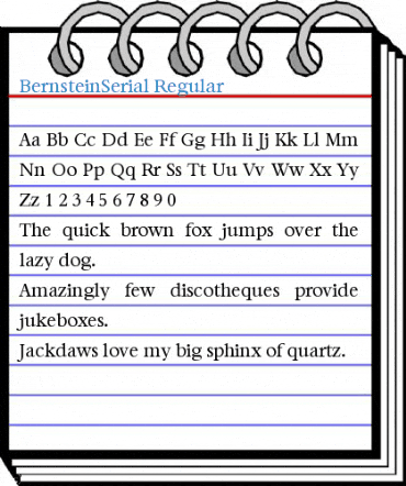 BernsteinSerial Regular Font