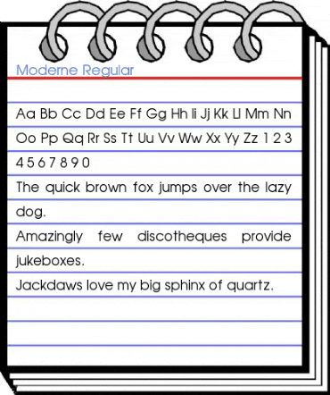 Moderne Regular Font