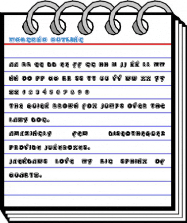 Moderno Outline Font