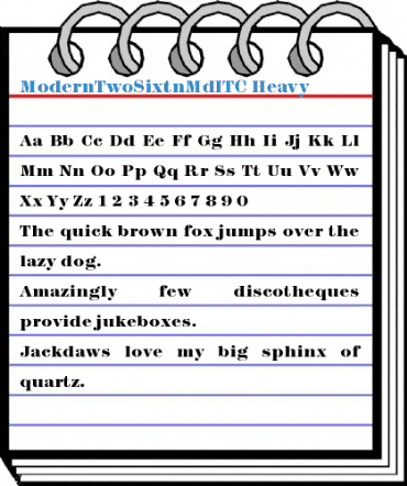 ModernTwoSixtnMdITC Heavy Font