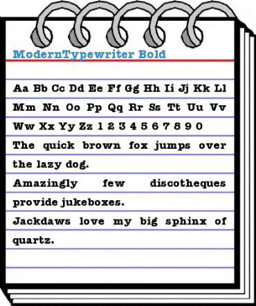 ModernTypewriter Bold Font
