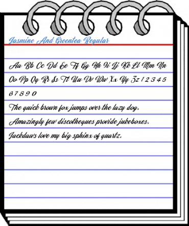 Jasmine And Greentea Regular Font