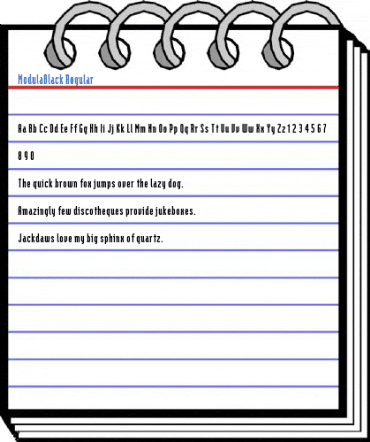 ModulaBlack Regular Font