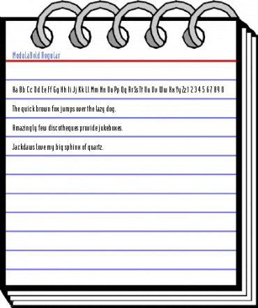 ModulaBold Regular Font