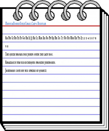ModulaRoundSerifSmallCaps Regular Font
