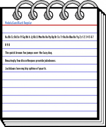 ModulaSansBlack Regular Font