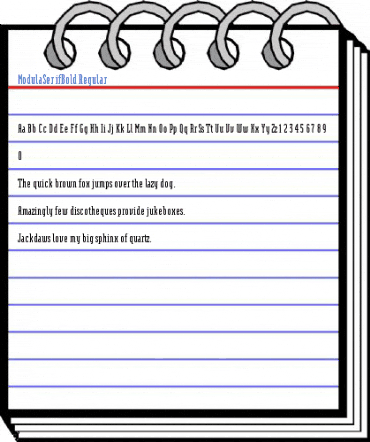 ModulaSerifBold Regular Font