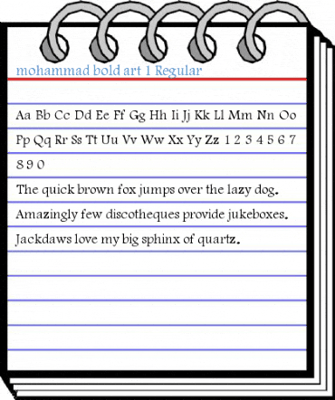 mohammad bold art 1 Regular Font