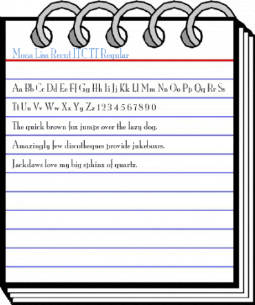 Mona Lisa Recut ITC TT Regular Font