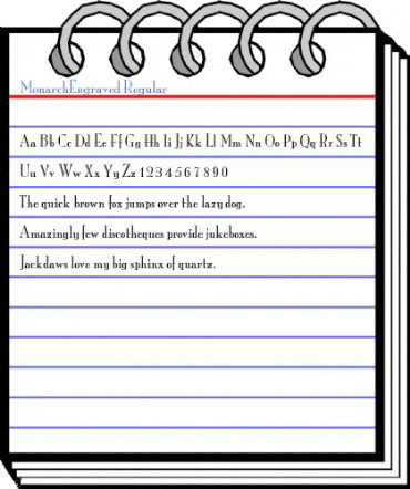MonarchEngraved Regular Font