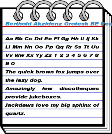 Berthold Akzidenz Grotesk BE Regular Font