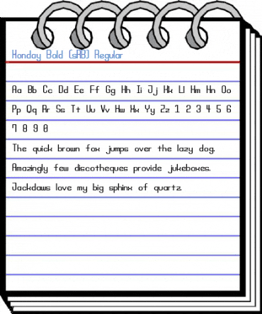 Monday Bold (sRB) Regular Font