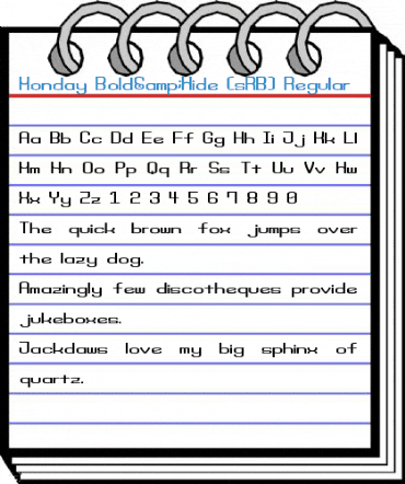 Monday Bold&Wide (sRB) Regular Font