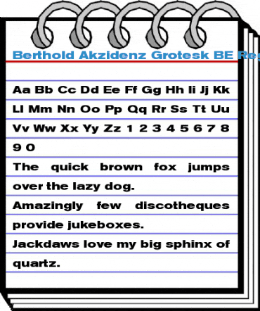 Berthold Akzidenz Grotesk BE Regular Font