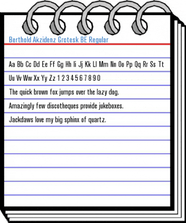 Berthold Akzidenz Grotesk BE Regular Font