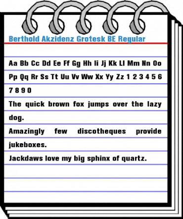 Berthold Akzidenz Grotesk BE Regular Font
