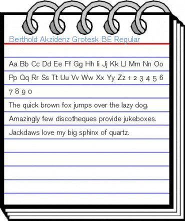 Berthold Akzidenz Grotesk BE Regular Font