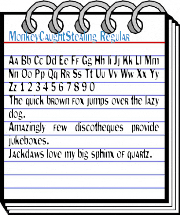 MonkeyCaughtStealing Regular Font