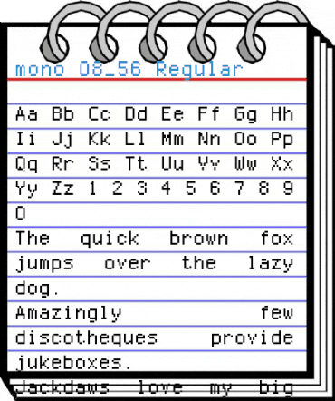 mono 08_56 Regular Font