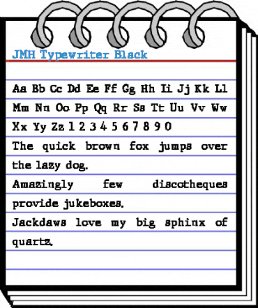 JMH Typewriter Black Font
