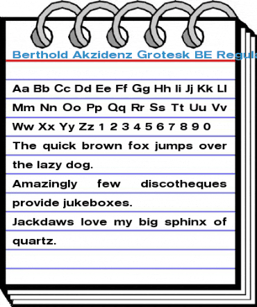 Berthold Akzidenz Grotesk BE Regular Font