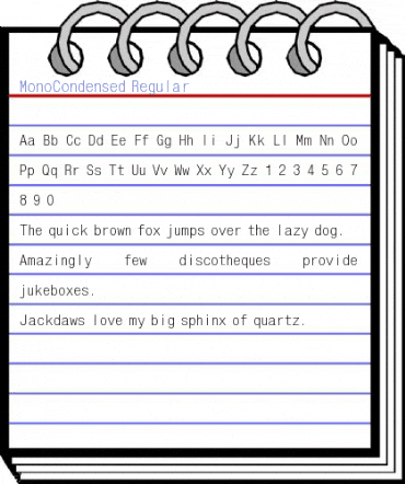 MonoCondensed Regular Font