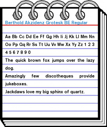 Berthold Akzidenz Grotesk BE Regular Font