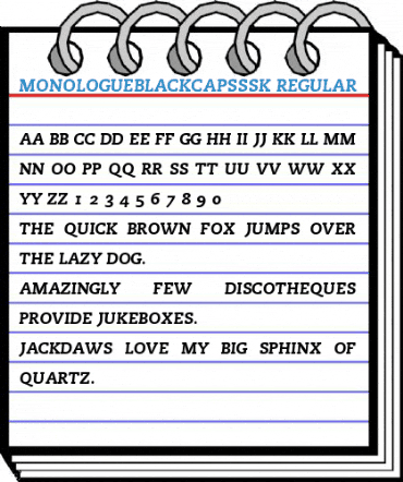 MonologueBlackCapsSSK Regular Font