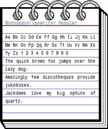 MonospaceTypewriter Regular Font