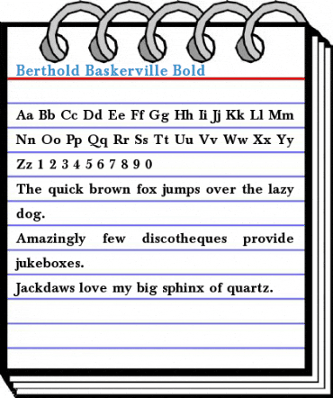 Berthold Baskerville Bold Font