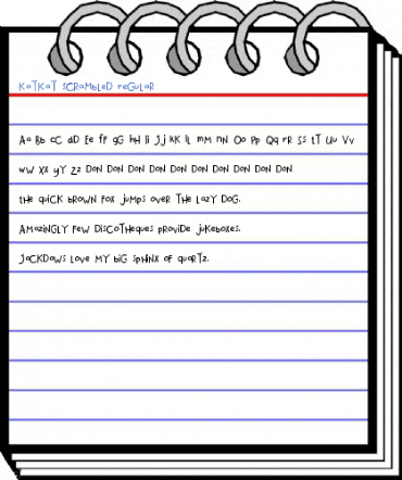 katkat_scrambled Regular Font