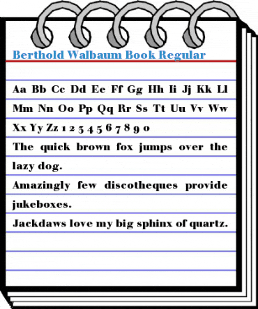 Berthold Walbaum Book Regular Font
