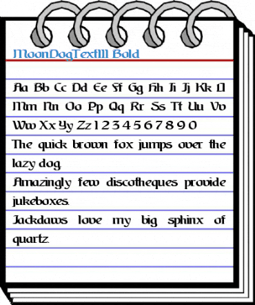 MoonDogText111 Font