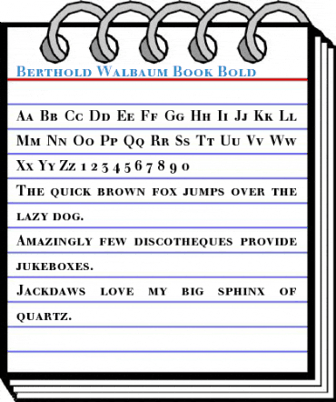 Berthold Walbaum Book Bold Font