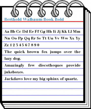 Berthold Walbaum Book Bold Font
