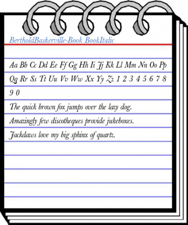 BertholdBaskerville-Book BookItalic Font
