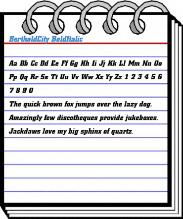 BertholdCity BoldItalic Font